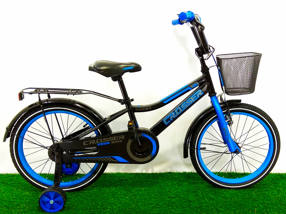 Фотографія Велосипед Crosser Rocky 14" 2021 Чорно-синій