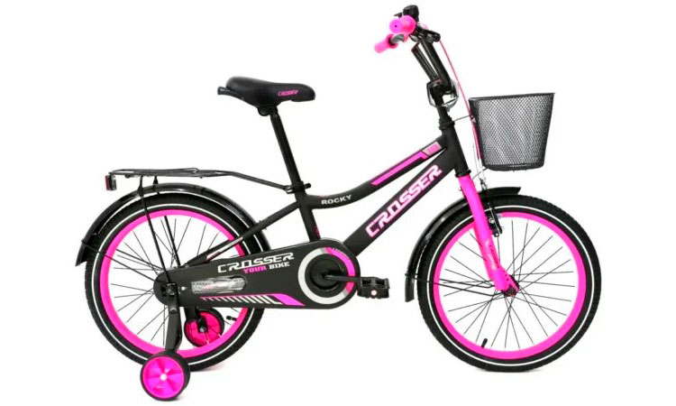 Фотографія Велосипед Crosser Rocky 16" 2021 Чорно-рожевий