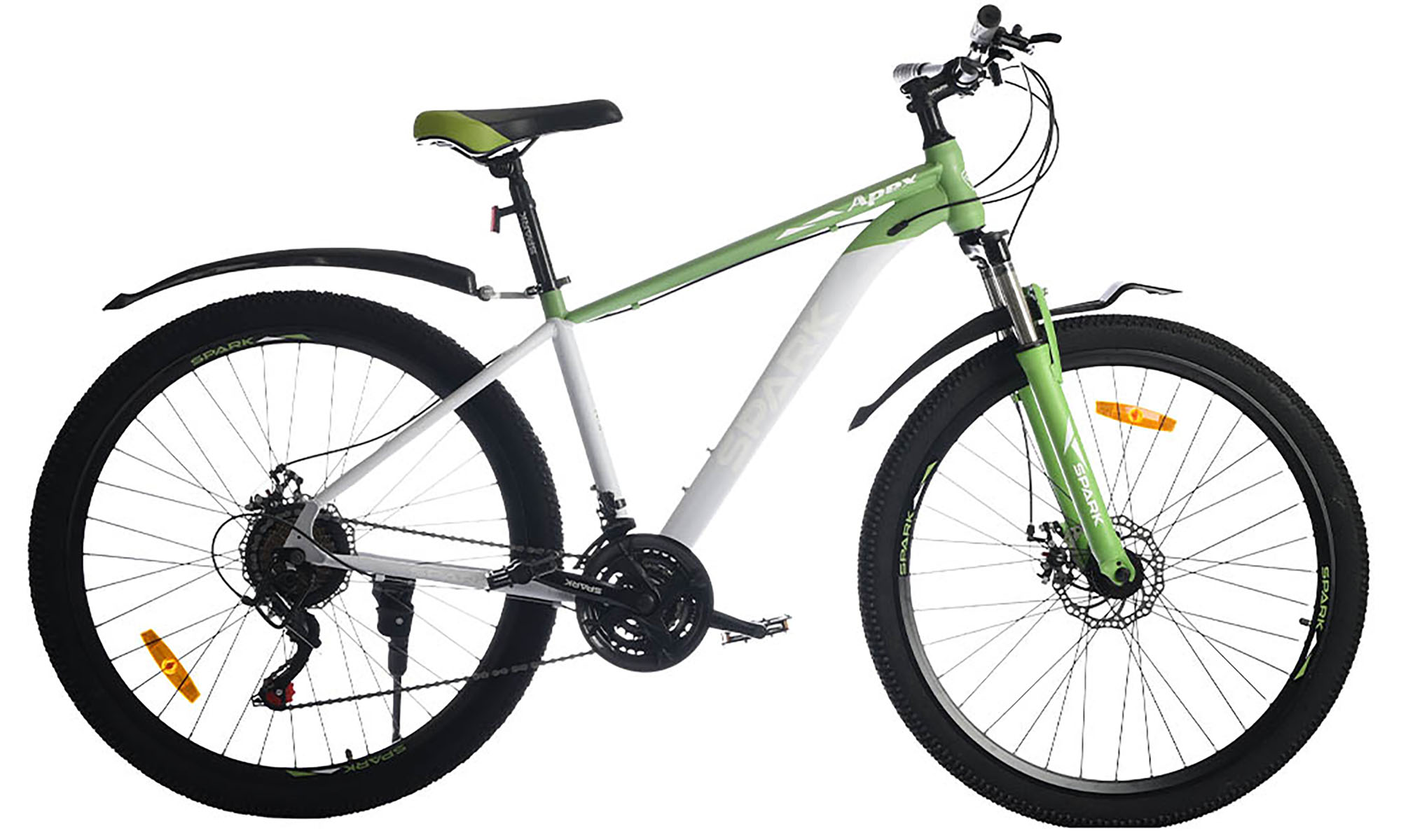 Велосипед SPARK APEX 27,5", размер M, рама 17", год 2026, зеленый с светло-серым Велосипед SPARK APEX 27,5", размер M, рама 17", год 2026, зеленый с светло-серым
