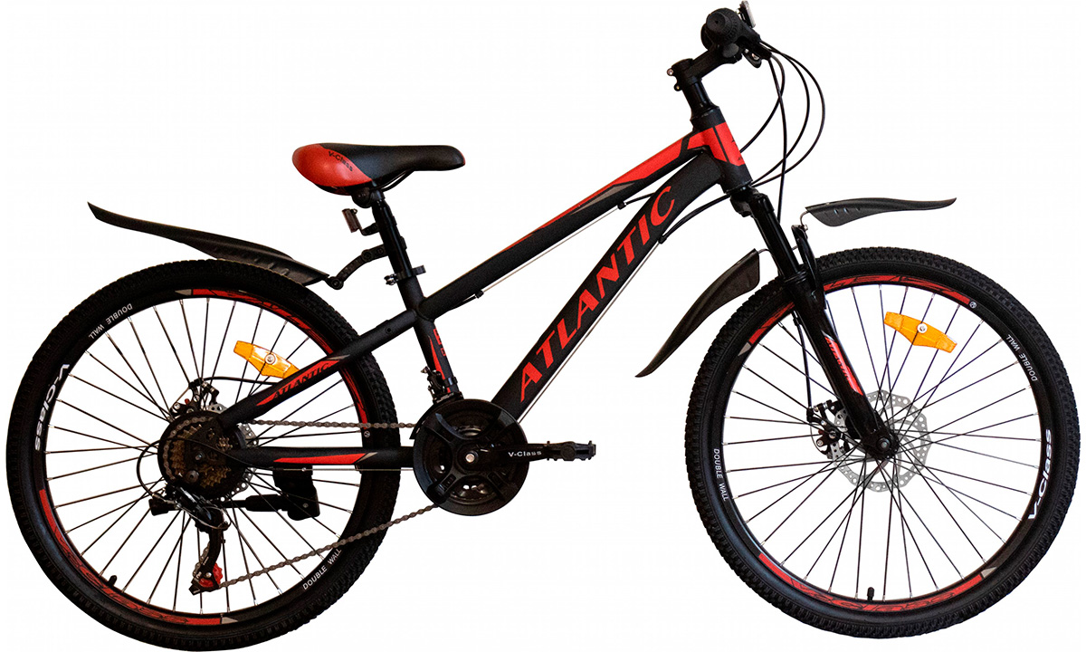 Фотография Велосипед Atlantic Fusion NX 24" 2021 Черно-красный