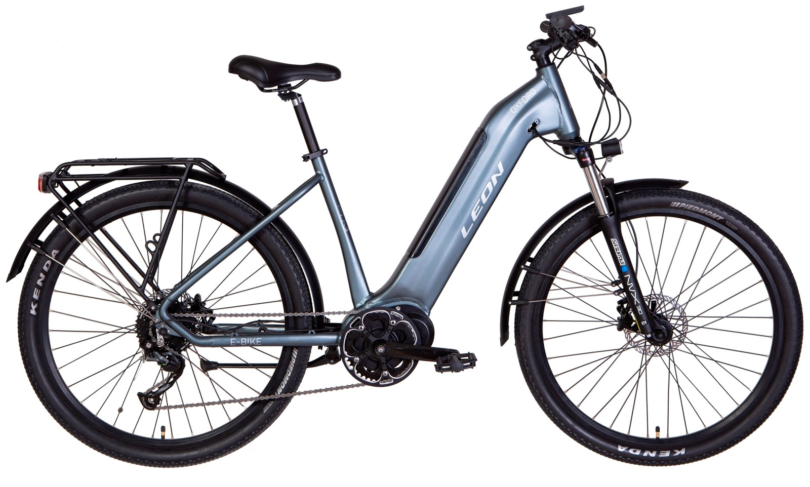 Фотографія Електровелосипед Leon OXFORD 27,5" 500Вт 48В дисплей, САП, 12.8Ач вбудована батарея, 2023 темно-сірий
