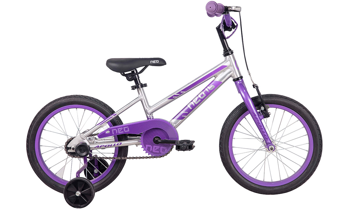 Фотографія Велосипед дитячий Apollo NEO girls 16" 2021 Сіро-фіолетовий