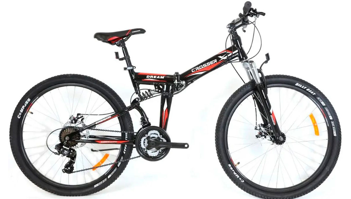 Фотографія Велосипед Crosser Dream 26" розмір М Чорно-червоний