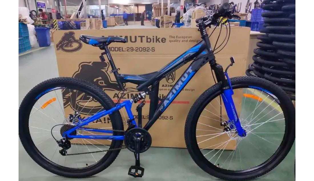 Фотография Велосипед Azimut Power GD 27,5" размер L рама 19 Черно-синий