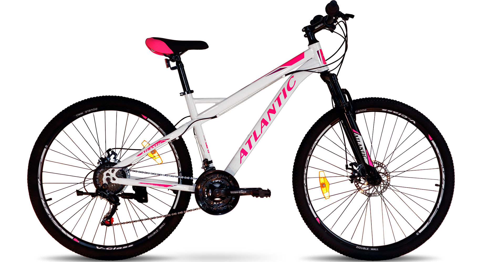 Фотографія Велосипед Atlantic Rekon NS FMN 27,5" розмір M рама 17" 2022 Біло-рожевий
