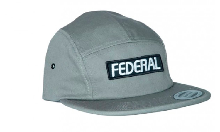Фотография Кепка Federal Patch Logo 5 Panel - серая  Серый