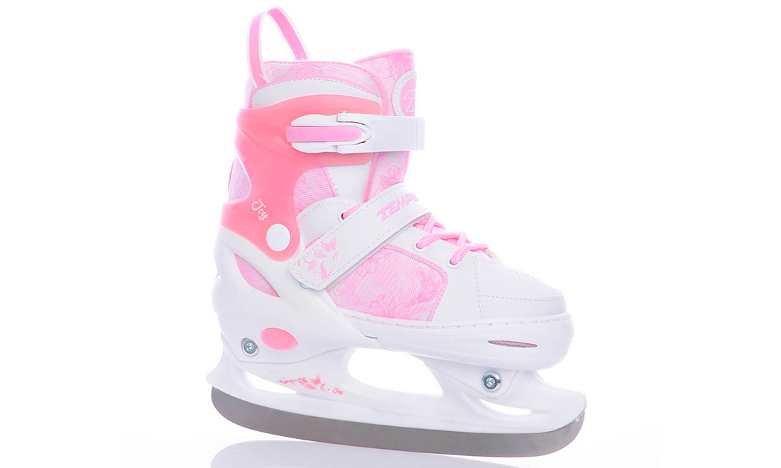 Фотография Ледовые коньки раздвижные Tempish JOY ICE GIRL, размер 30-33 Бело-розовый