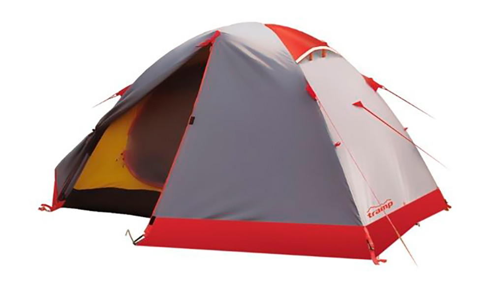 Фотография Палатка Tramp Peak 3 v.2 серо-красный
