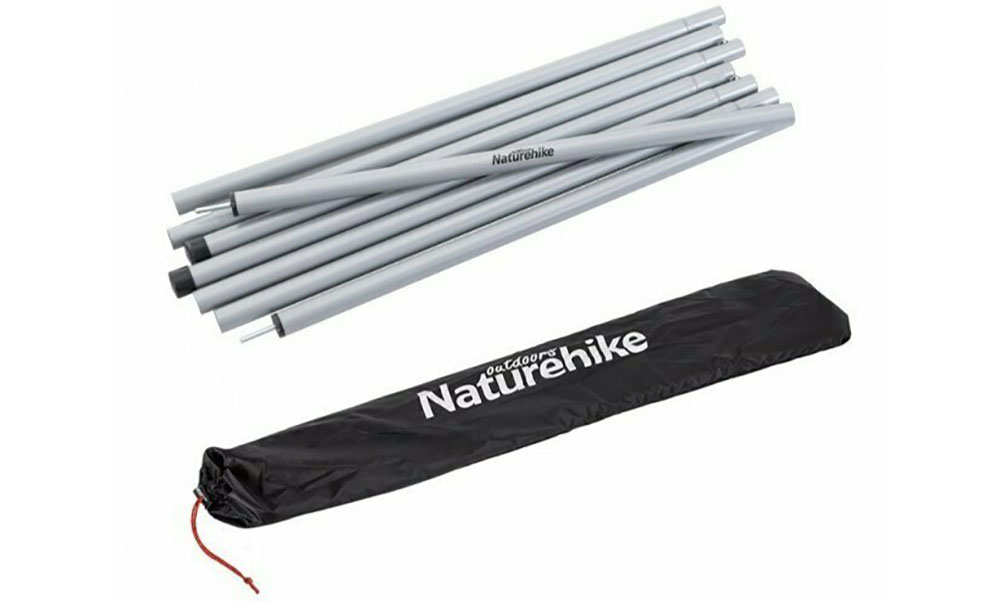 Фотографія Стійки для тенту сталеві оцинковані Naturehike Steel poles NH20PJ041, 16мм*2.0м, сірі (2 шт)