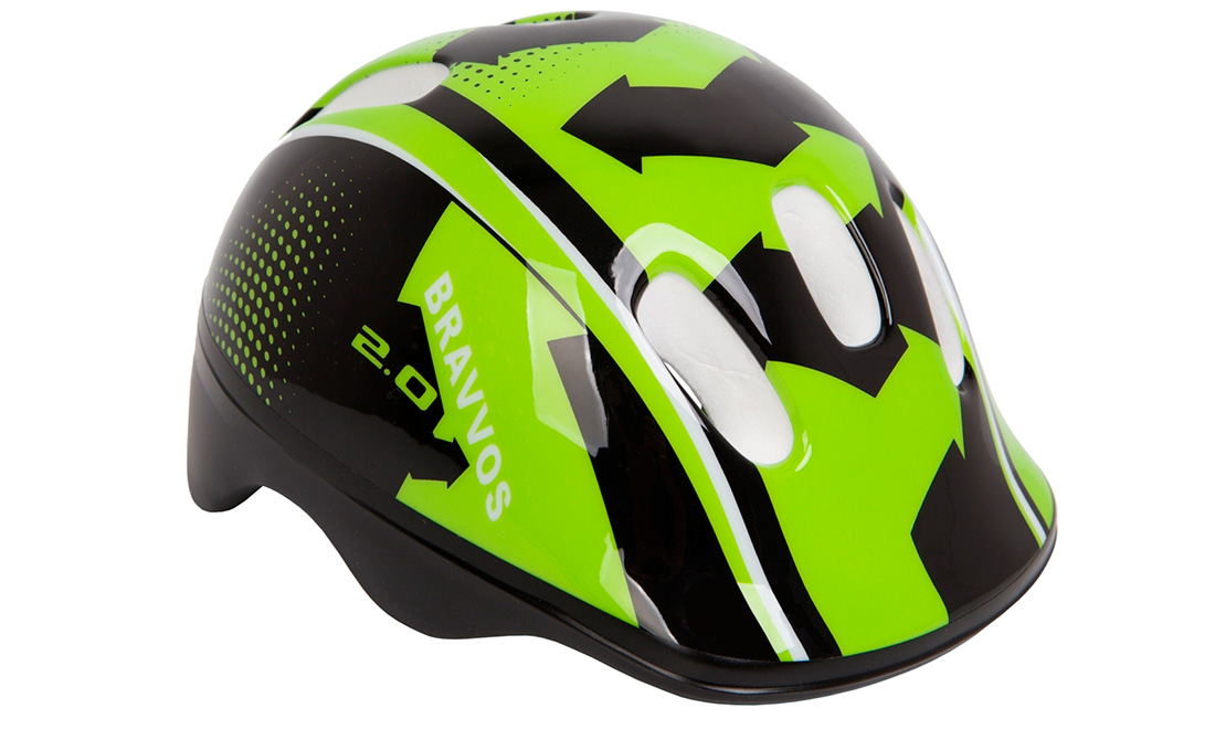 Фотография Шлем велосипедный HEL096 размер М (50-56 см), Черно-зеленый