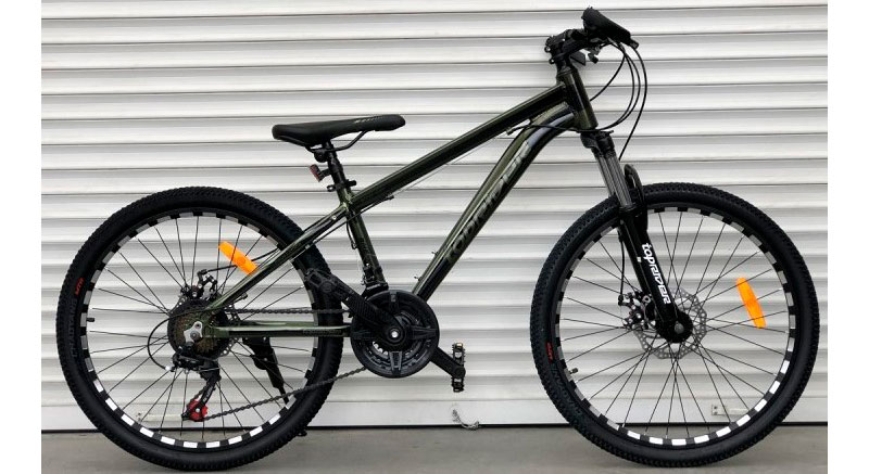 Фотография Велосипед детский TopRider MONO KD680 24" размер XXS 2023 Черно-зеленый