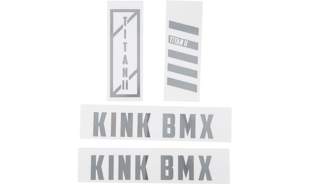 Фотографія Набір наклейок на раму KINK BMX Titan II Decal Kit сірі