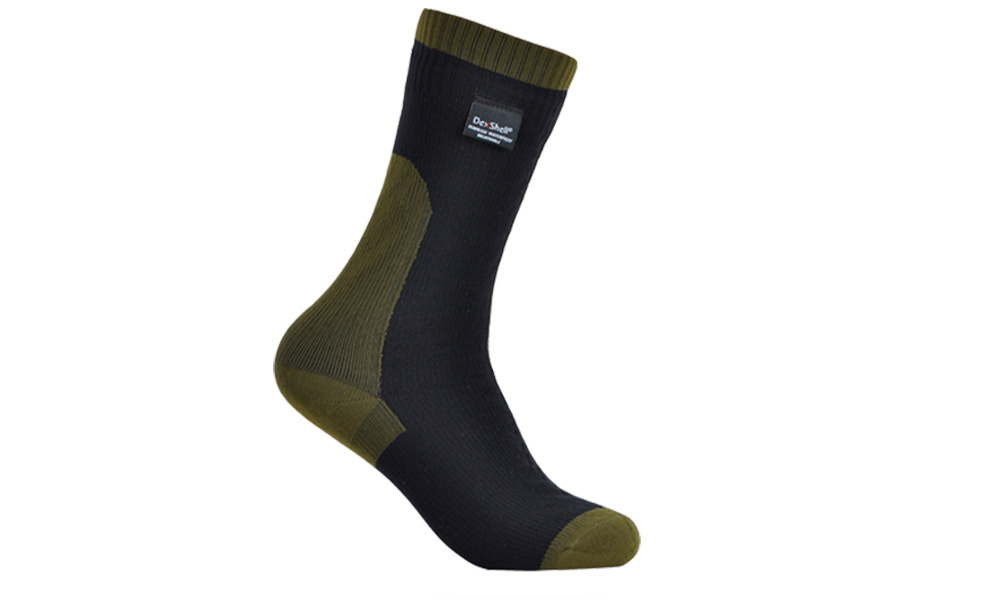 Фотографія Шкарпетки водонепроникні Dexshell Trekking S чорно-зелений