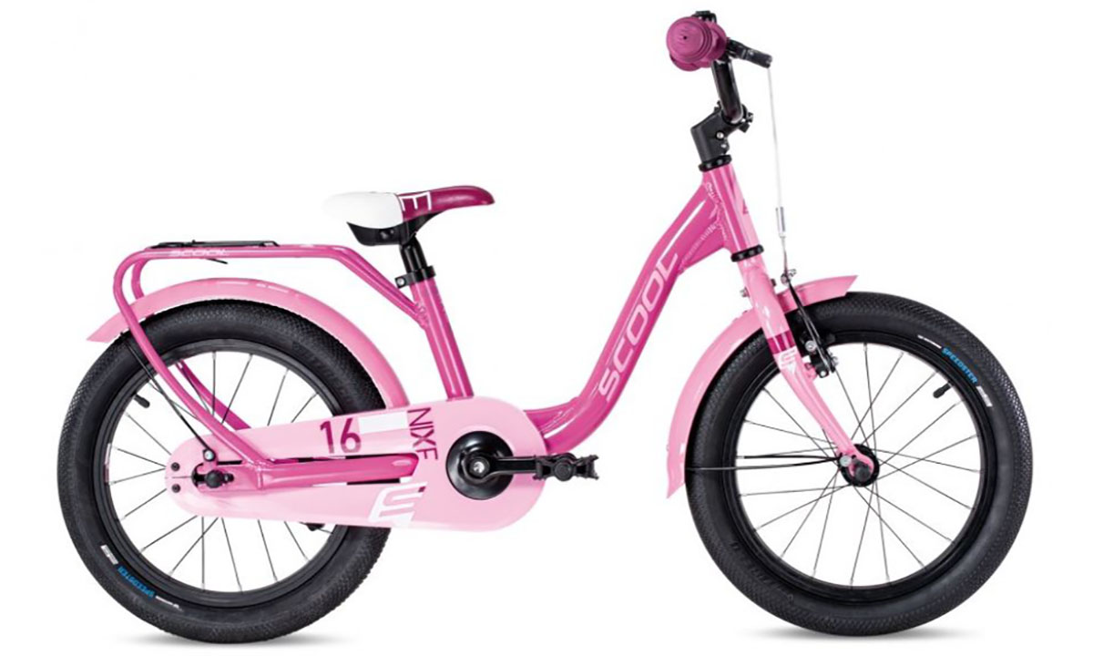 Фотографія SCOOL велосипед для дівчинки niXe 16" alu 1sp світлий рожевий