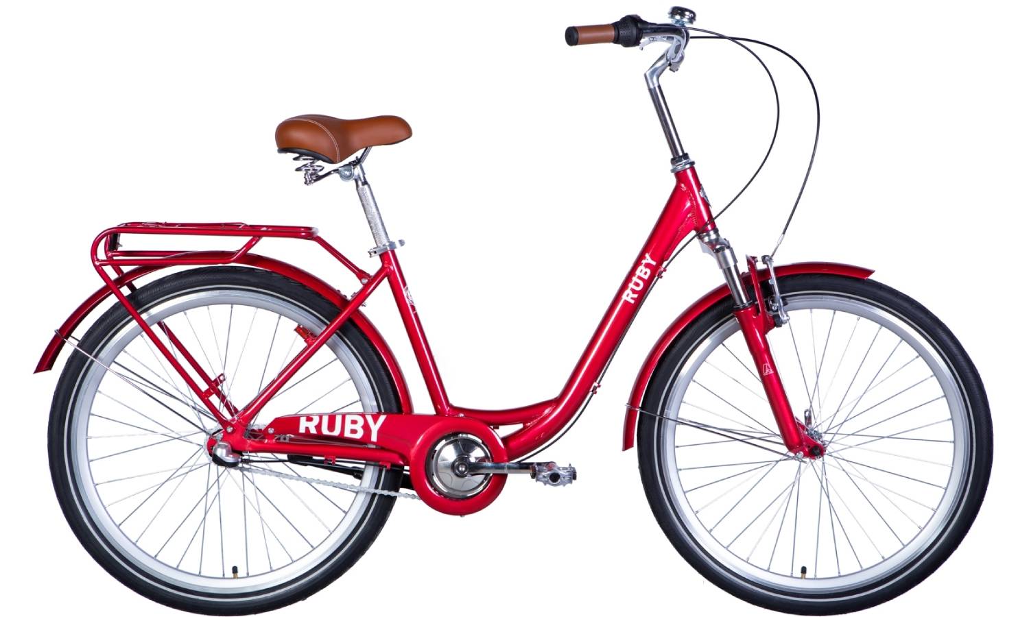 Фотографія Велосипед Dorozhnik RUBY AM NEXUS 26" розмір М рама 17 2024 Червоний