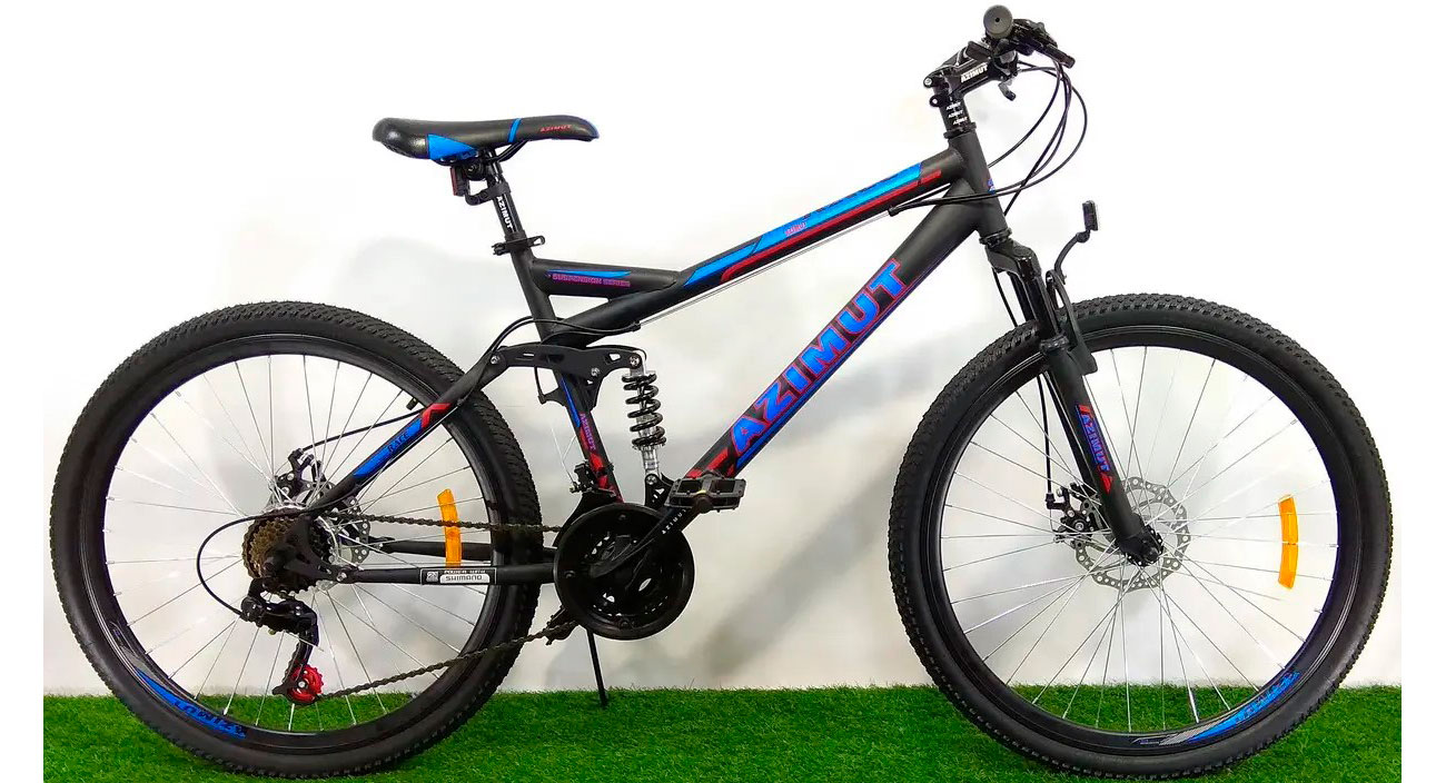 Фотографія Велосипед Azimut Race GD 27,5" розмір L рама 19 Чорно-синій