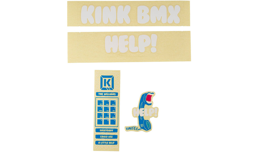 Фотографія Набір наклейок на раму KINK BMX Williams Decal Kits біло-блакитні