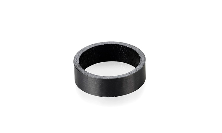 Фотография Проставочное кольцо XLC черное, 10 мм, 1 1/8" карбон