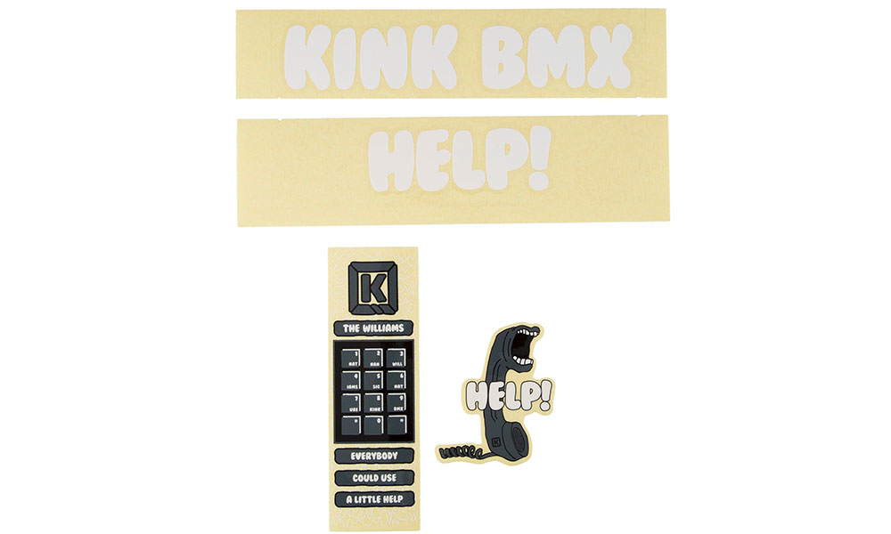 Фотографія Набір наклейок на раму KINK BMX Williams Decal Kits біло-сірі