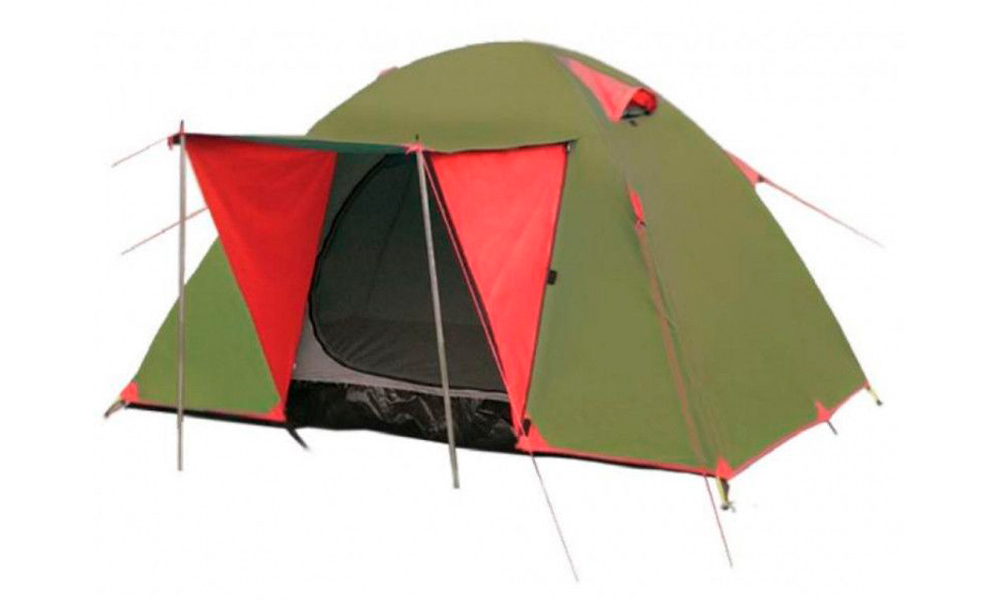 Фотография Палатка Tramp Wonder 2 зелено-красный