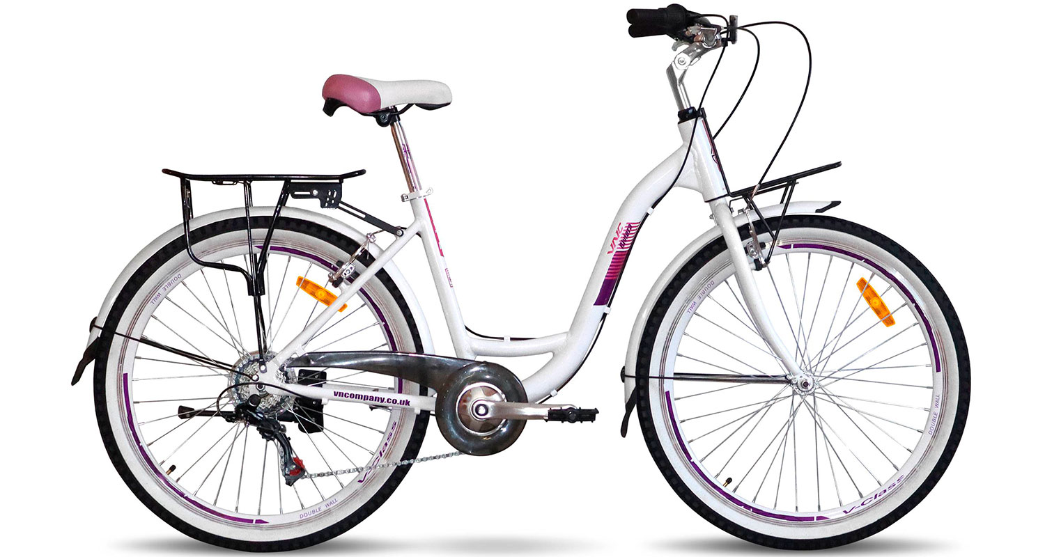Фотография Велосипед VNC Riviera A3 26" размер S 2022 Бело-фиолетовый