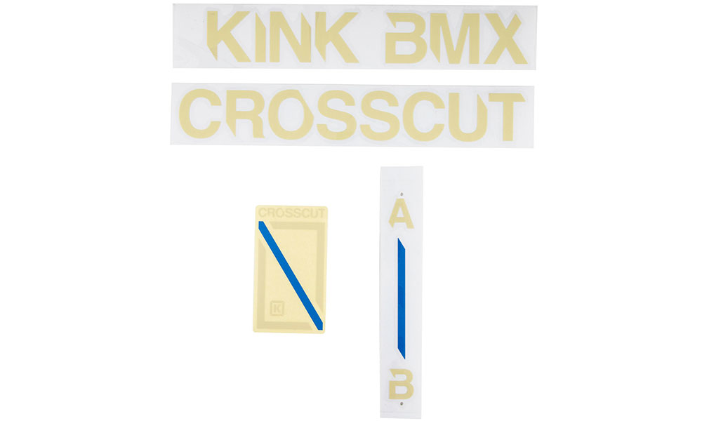 Фотография Набор наклеек на раму KINK BMX Crosscut Decal Kit кремово-голубые