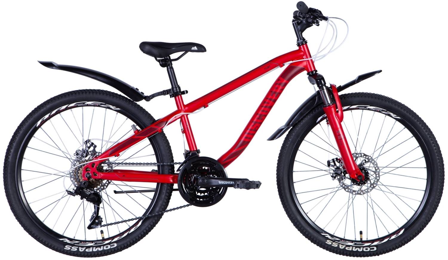 Фотографія Велосипед Discovery FLINT AM DD 24" розмір XXS рама 13 2024 червоний