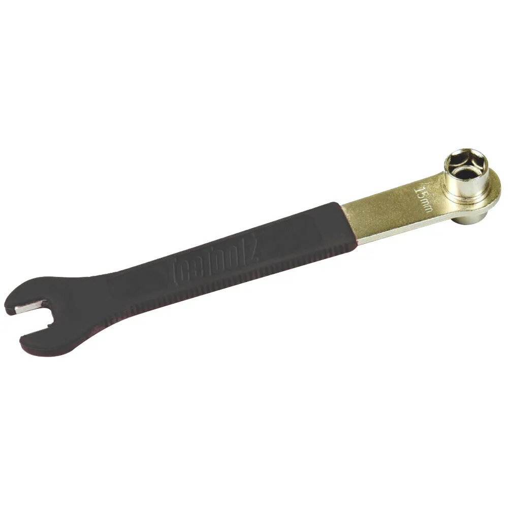 Фотография Ключ педальный Ice Toolz 3400 15 мм, ключ торцевой 14x15 мм для кареточных фиксирующих болтов, Cr-Mo сталь