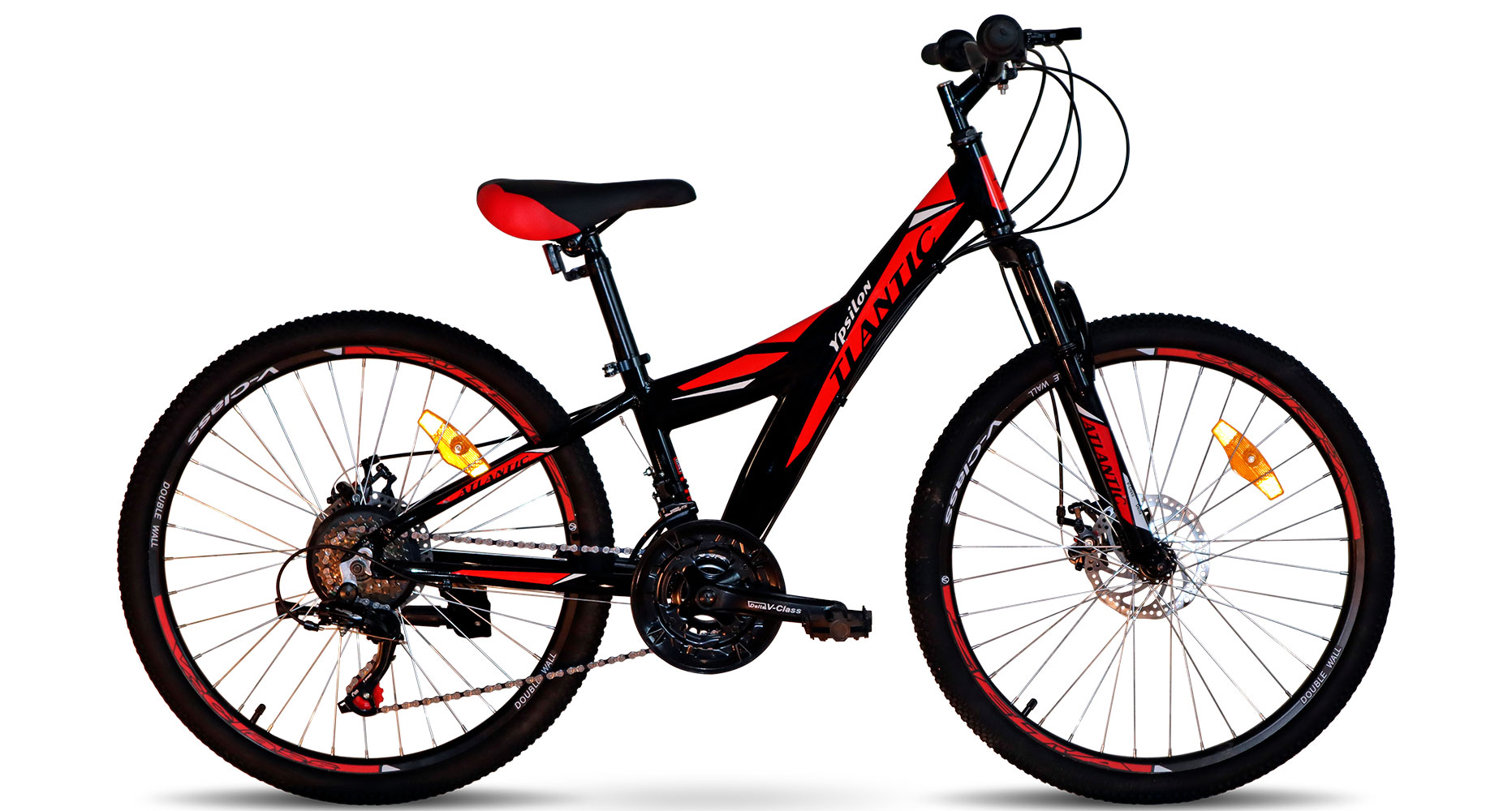 Фотография Велосипед Atlantic Ypsilon NX 24" размер XXS 2022 Черно-красный