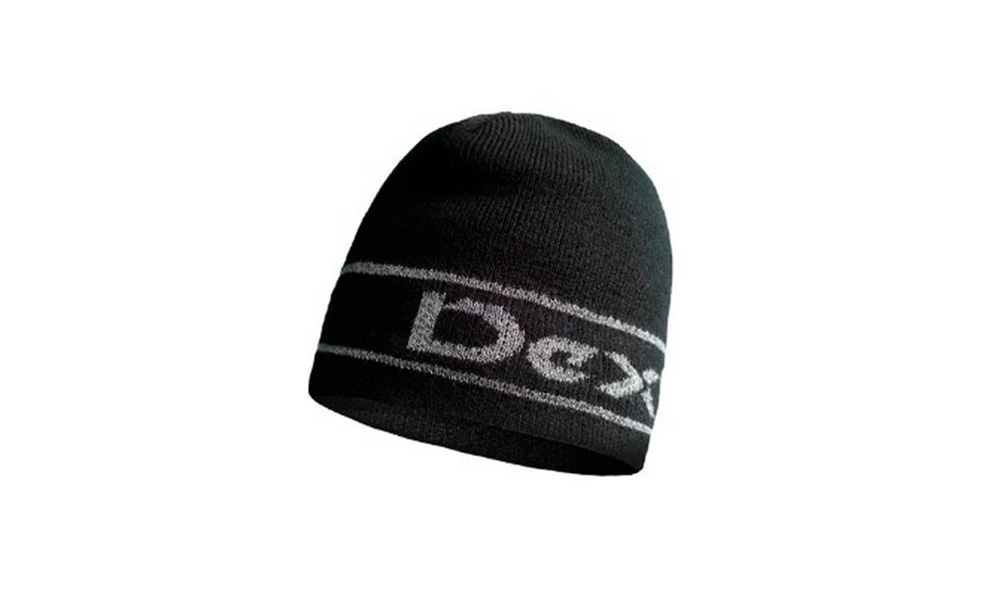 Фотография Шапка водонепроникна Dexshell Beanie Reflective Logo L/XL черно-серый