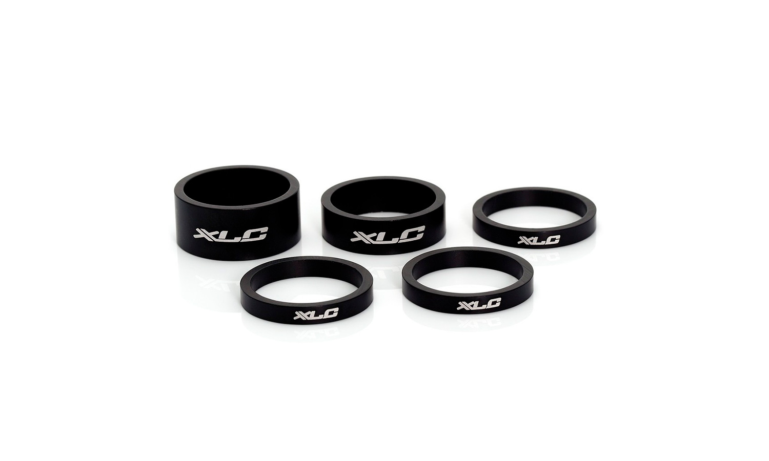 Фотография Проставочные кольца XLC AS-A02, 1 1/8" (3x5, 1x10, 1x15), 5 шт. Черный 