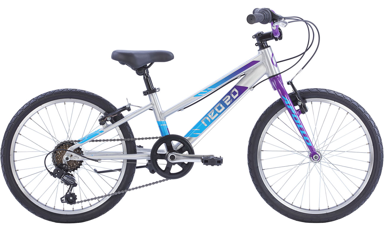 Фотография Велосипед Apollo NEO 6s girls 20" 2022 Серо-фиолетовый