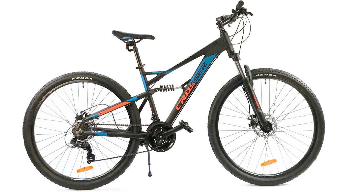 Фотографія Велосипед Crosser Stanley 26" розмір М рама 16,5 2021 Чорно-синій
