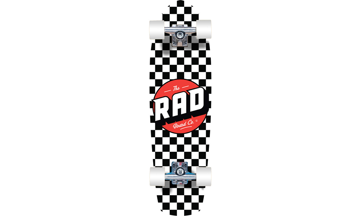 Фотографія Круїзер RAD Retro Checker Cruiser Skateboard 28" Black 71 х 20 см Чорний