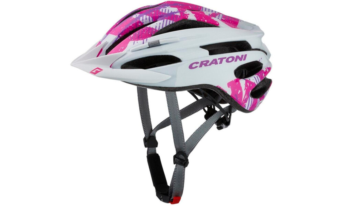 Фотографія Велошлем дитячий Cratoni Pacer Junior розмір XS (50-55 см), Біло-рожевий