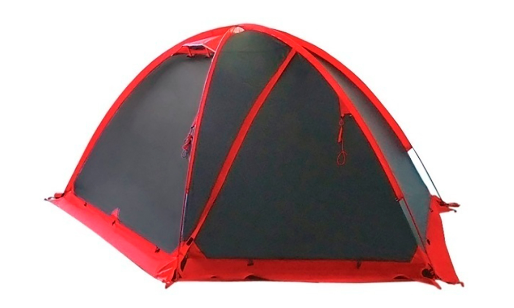 Фотография Палатка Tramp Rock 3 серо-красный