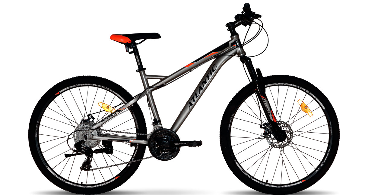 Фотография Велосипед Atlantic Rekon DX 26" размер XS рама 14 2022 Серо-оранжевый