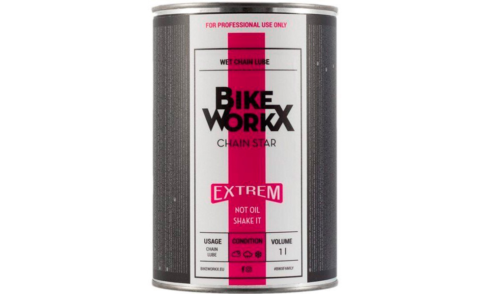 Фотография Смазка для цепи BikeWorkX Chain Star Extreme банка 1 л