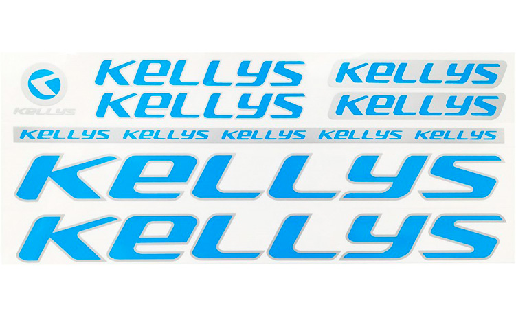 Фотографія Kellys наклейки на раму велосипеда біло-синій