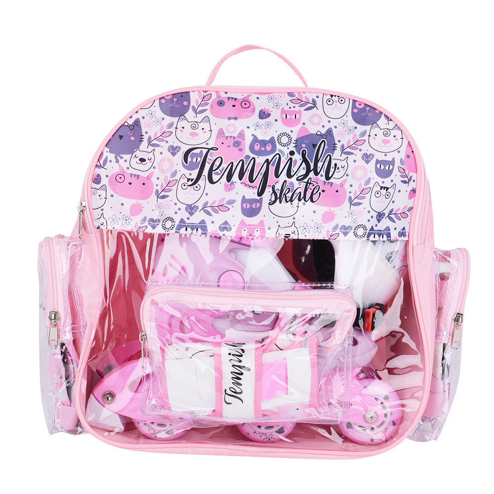 Фотография Комплект детский Tempish KITTY BABY SKATE (ролики, защита конечностей, шлем), размер 26-29 Розовый