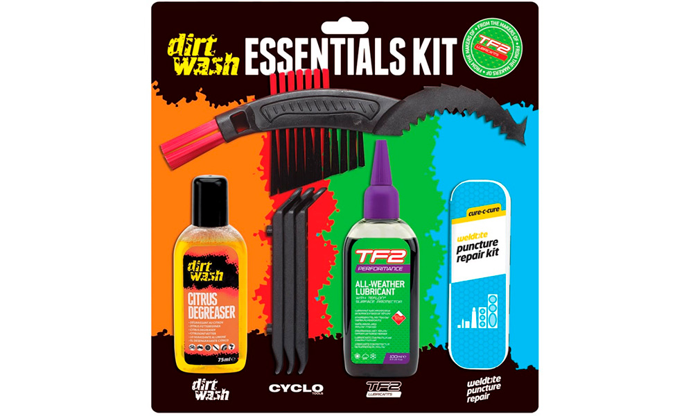 Фотография Набор для чистки, смазки и ремонта проколов Weldtite Dirtwash Essentials Kit